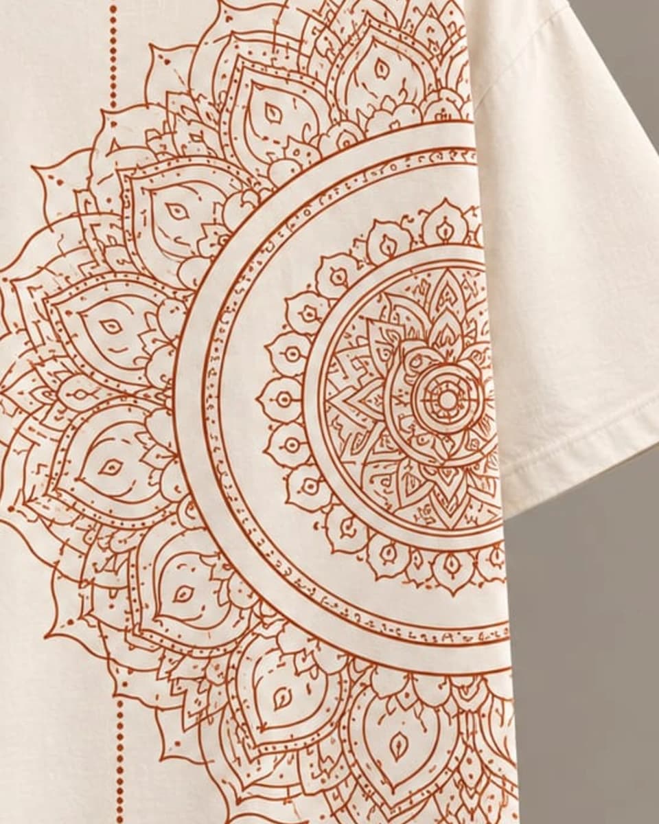 Full Circle Oversized Tee, print detail