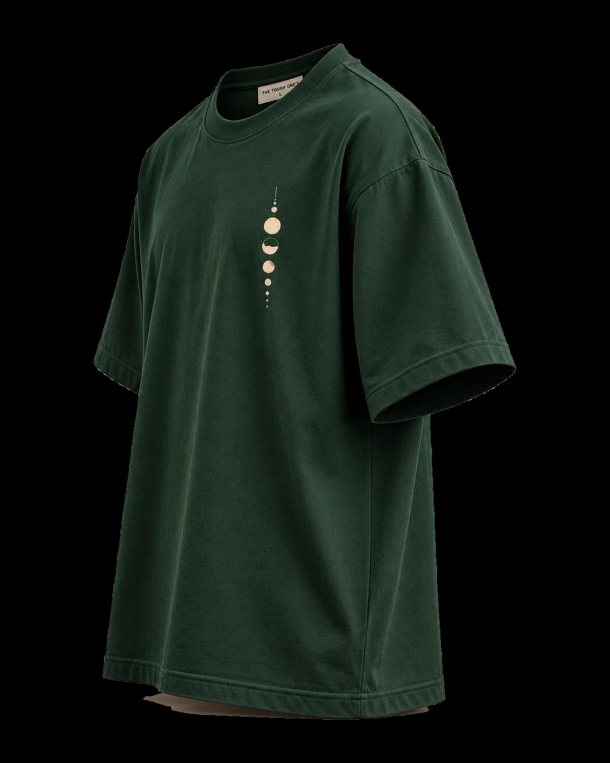Uday Oversized Tee, three-quarter front view