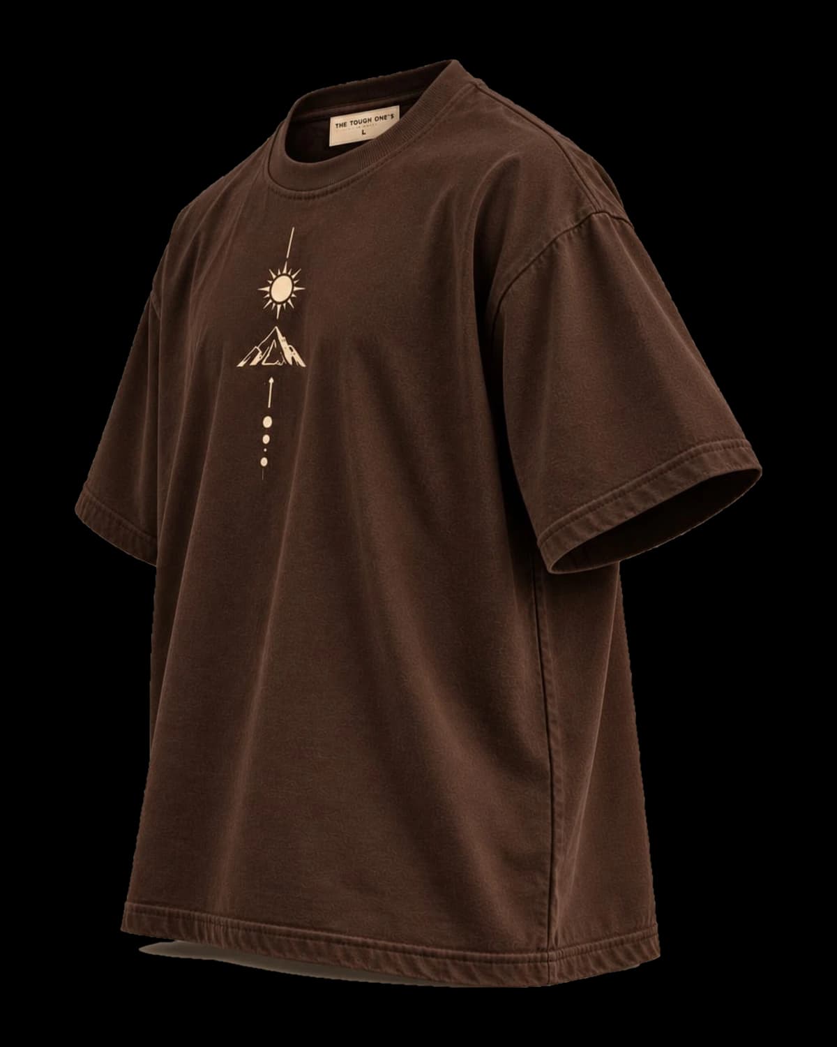 Prithvi Oversized Tee, three-quarter front view